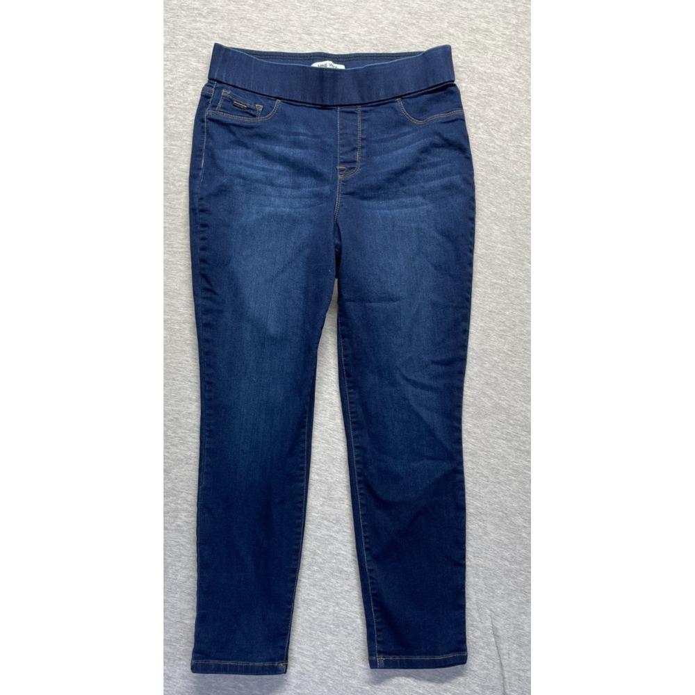 Nine West Heidi Crop Jeans Women's 10 Blue Denim Stretch Slim Skinny Leg Pull On